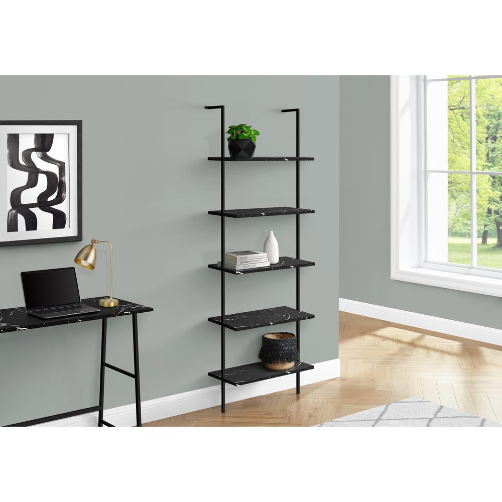 Bookshelf, Bookcase, Etagere, Ladder, 5 Tier, 72H, Office, Bedroom. Picture 8
