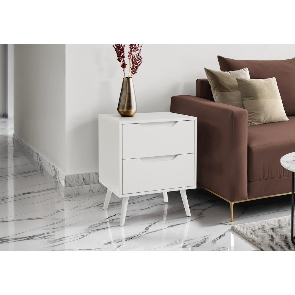 Accent Table,  Living Room, White Laminate, Modern, Contemporary. Picture 2