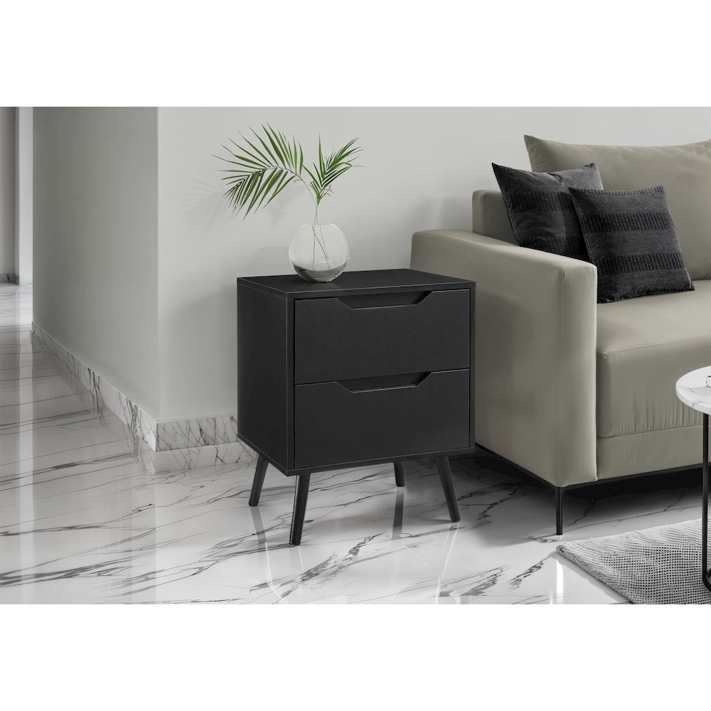 Accent Table,  Living Room, Black Laminate, Modern, Contemporary. Picture 2