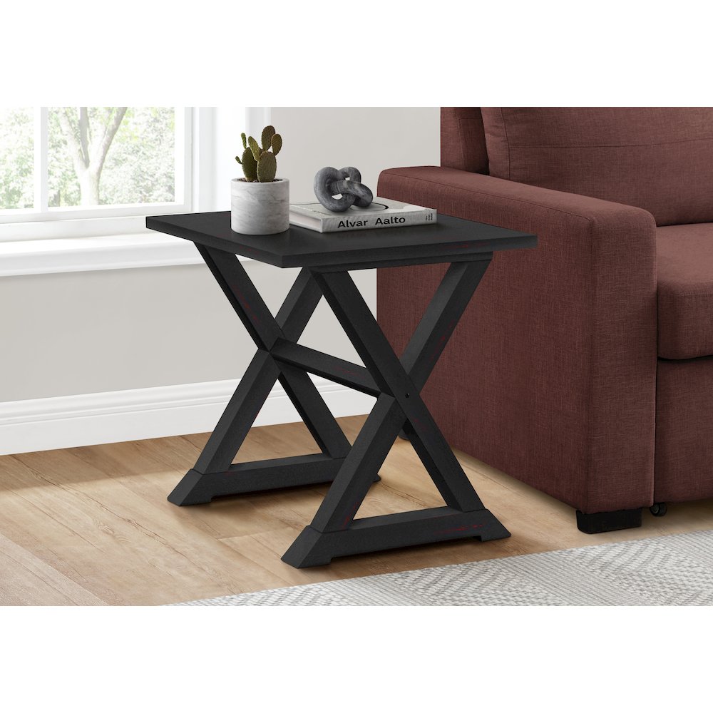 Transitional Accent Table in Black color. Picture 7