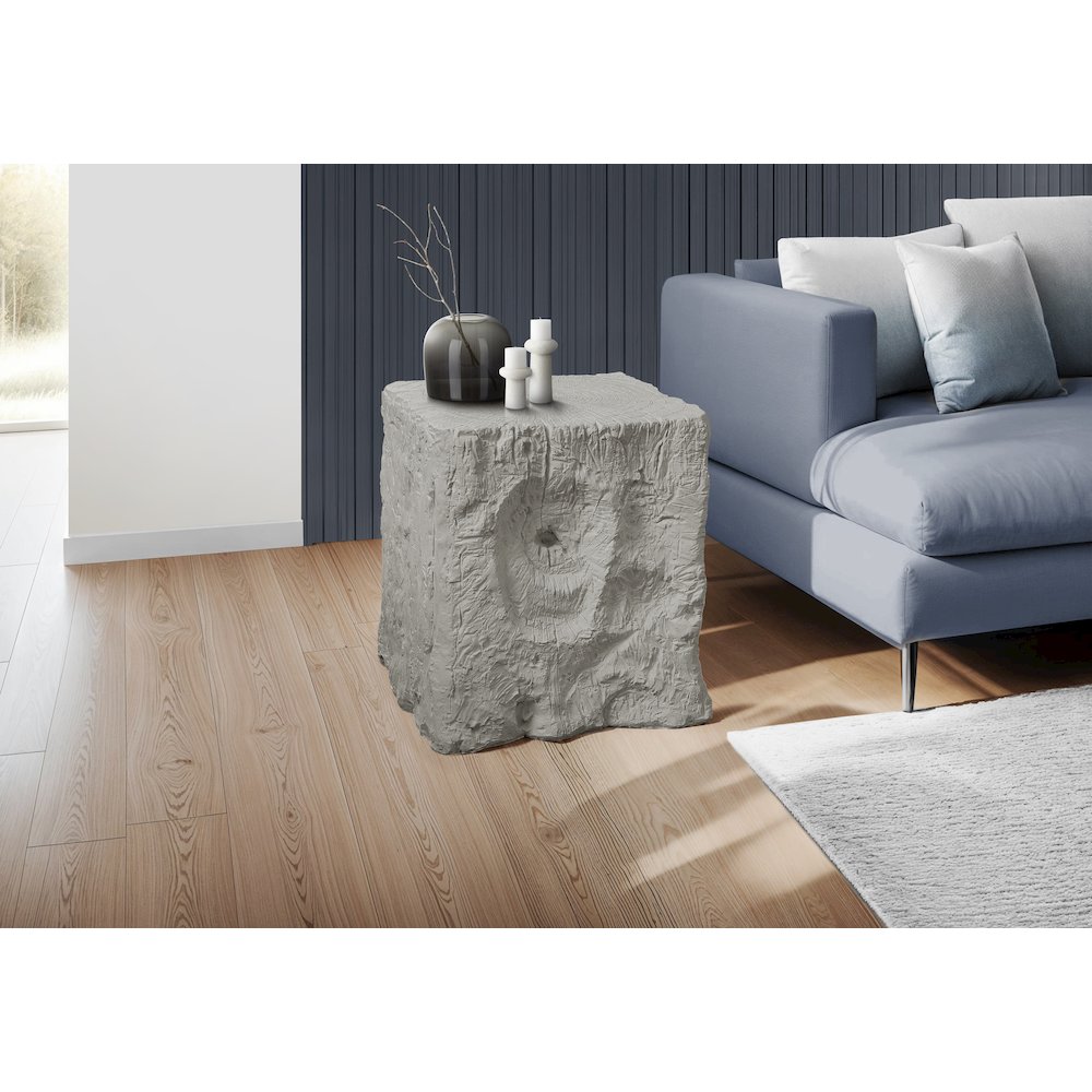 Accent Table, 25H, End, Nightstand, Side Table, Square, Grey, Contemporary. Picture 2