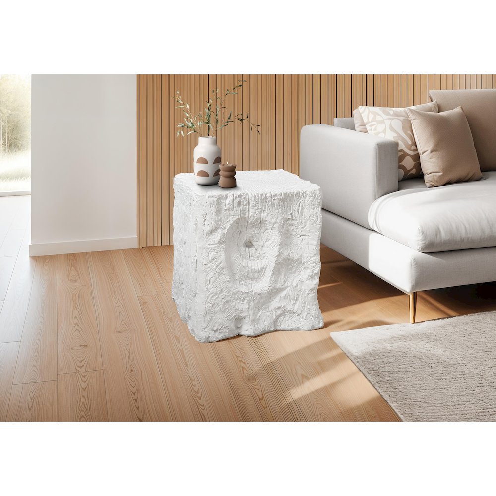 Accent Table, 25H, End, Nightstand, Side Table, Square, White, Contemporary. Picture 8