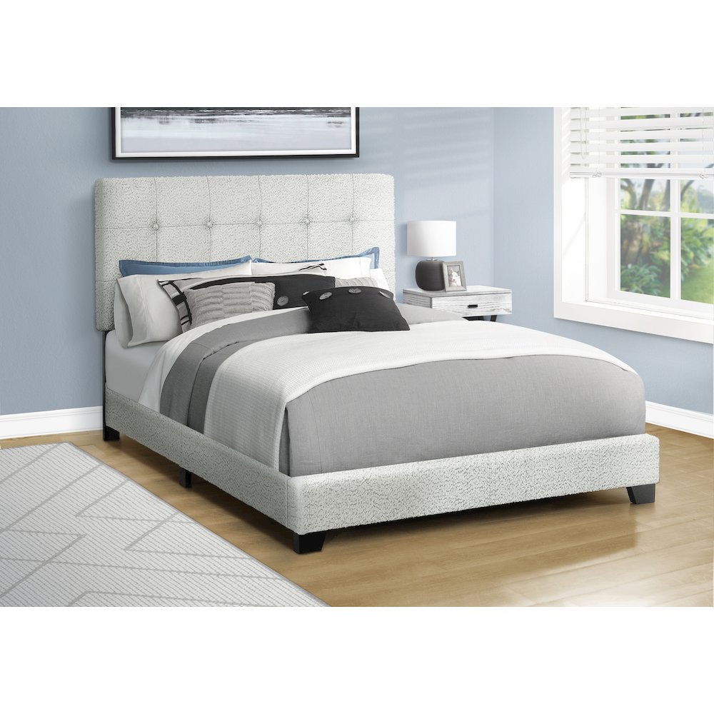 Bed, Full Size, Bedroom, Upholstered, Frame Only, Transitional. Picture 2