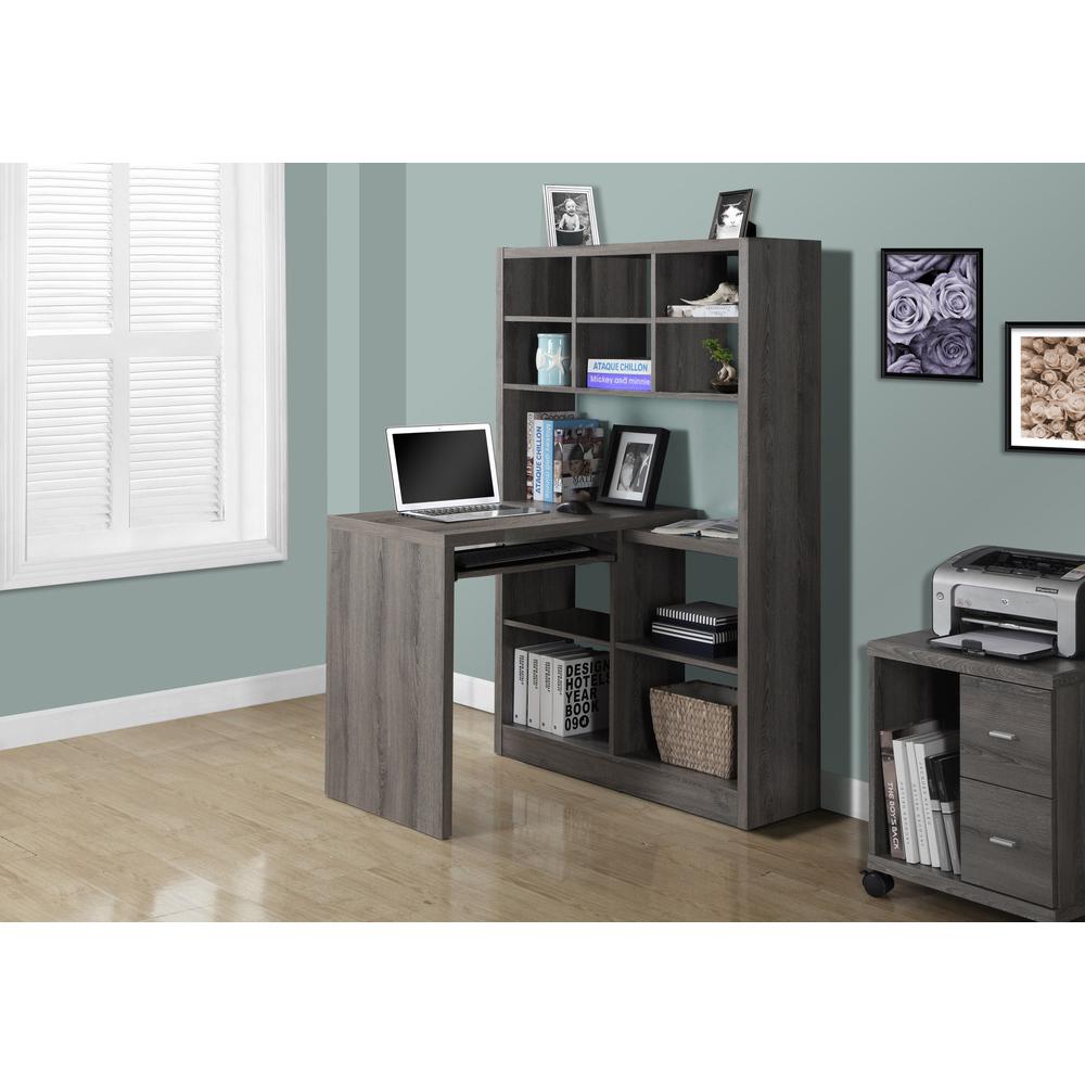 Computer Desk, Home Office, Bookcase, Corner, Storage Shelves, Left. Picture 2
