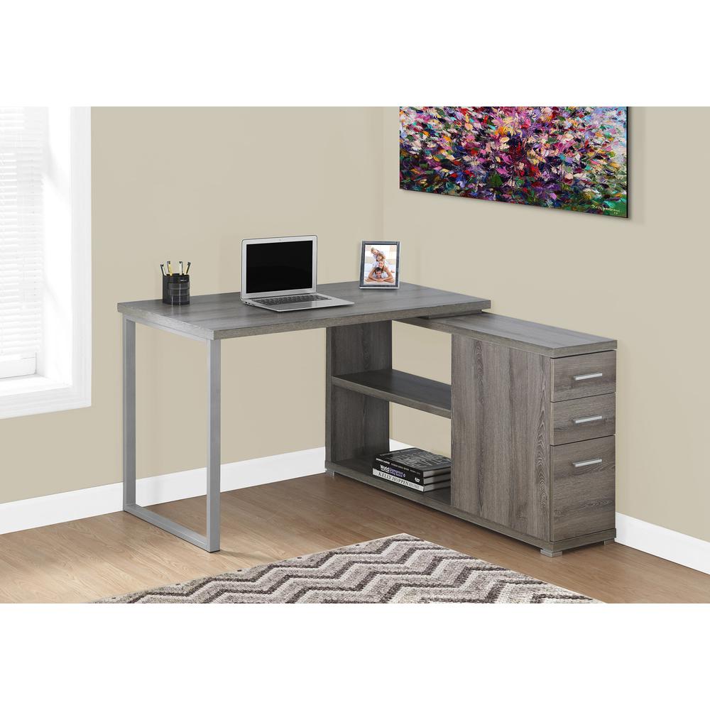 Computer Desk, Home Office, Corner, Left, Right Set-up, Storage Drawers. Picture 2