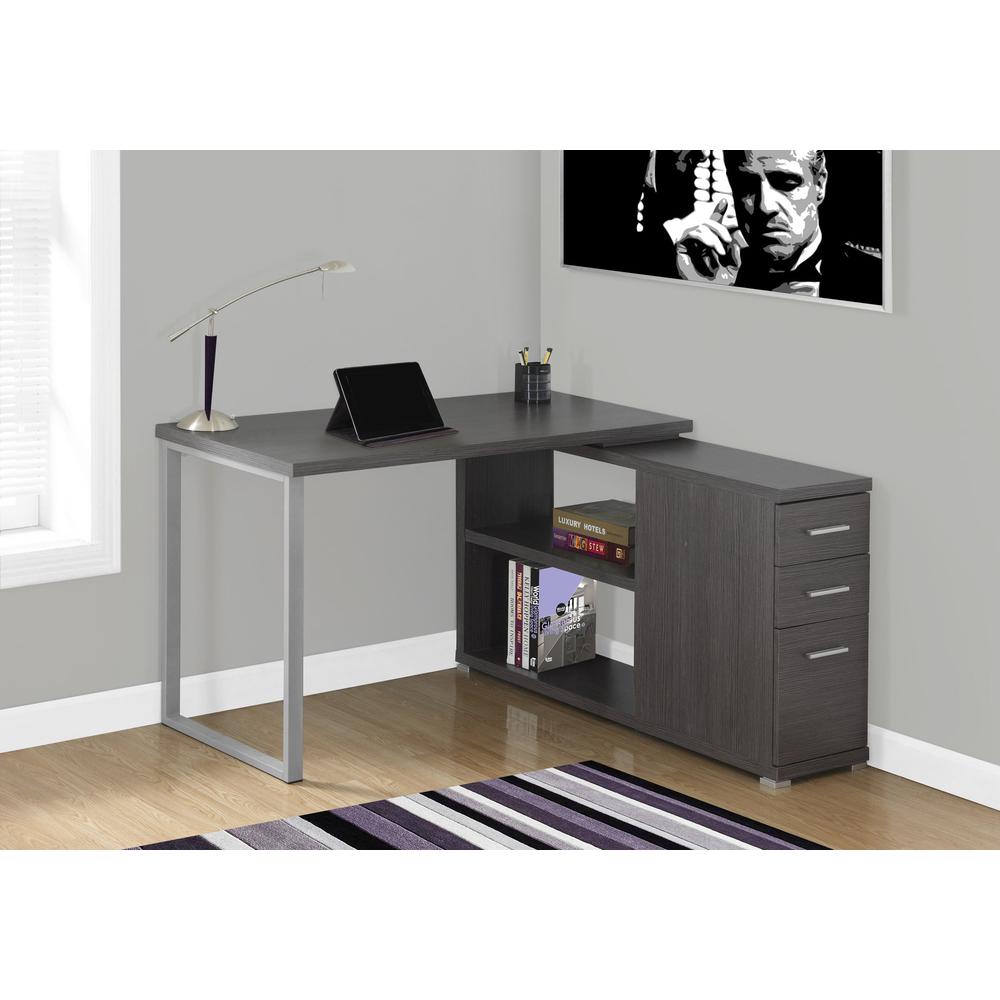 Computer Desk, Home Office, Corner, Left, Right Set-up, Storage Drawers. Picture 2