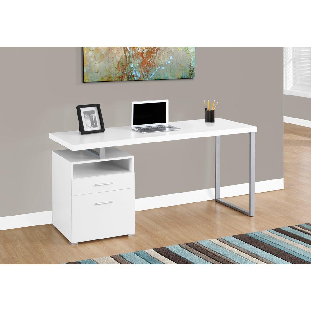 Computer Desk, Home Office, Laptop, Left, Right Set-up, Storage Drawers, 60L. Picture 2