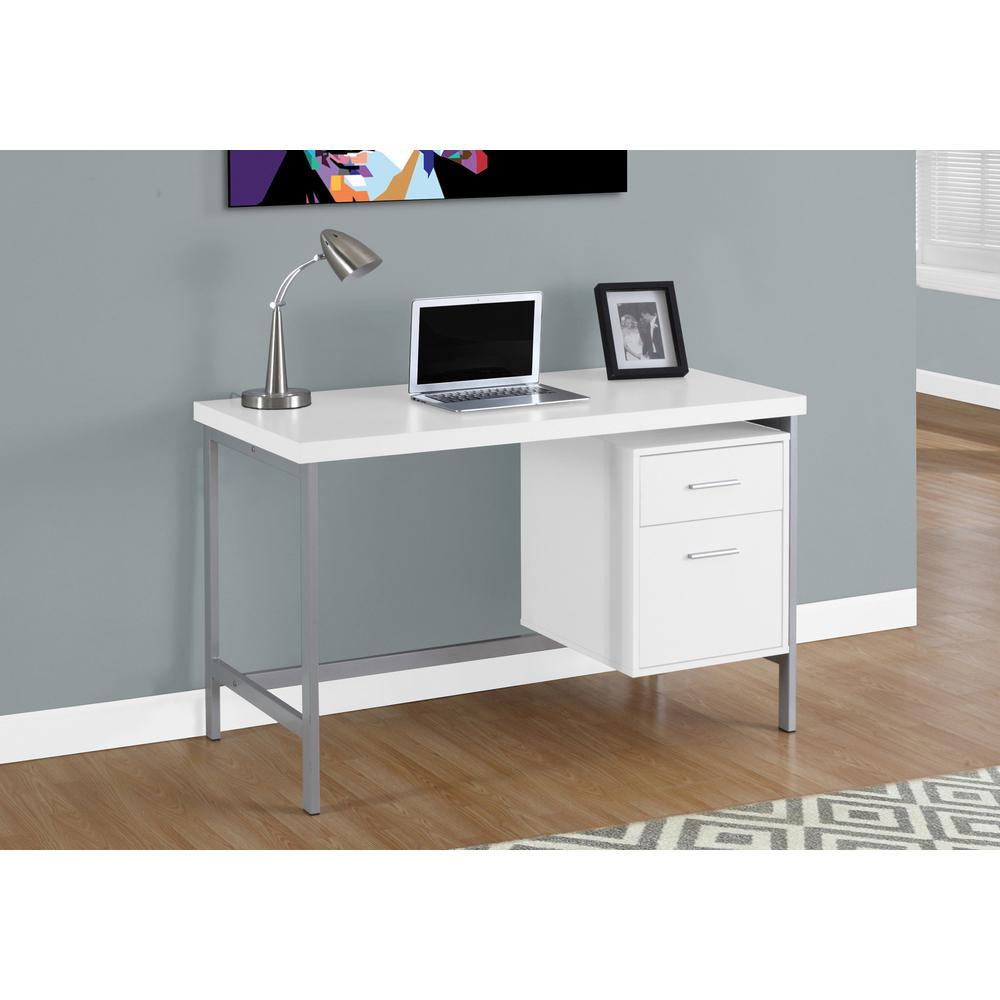 Computer Desk, Home Office, Laptop, Left, Right Set-up, Storage Drawers, 48L. Picture 2