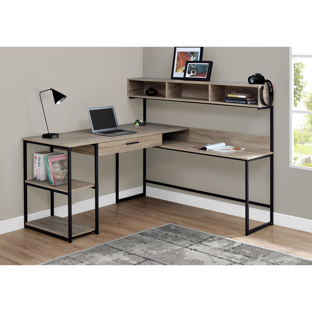Computer Desk, Home Office, Corner, Storage Drawers, L Shape, Work, Laptop. Picture 2