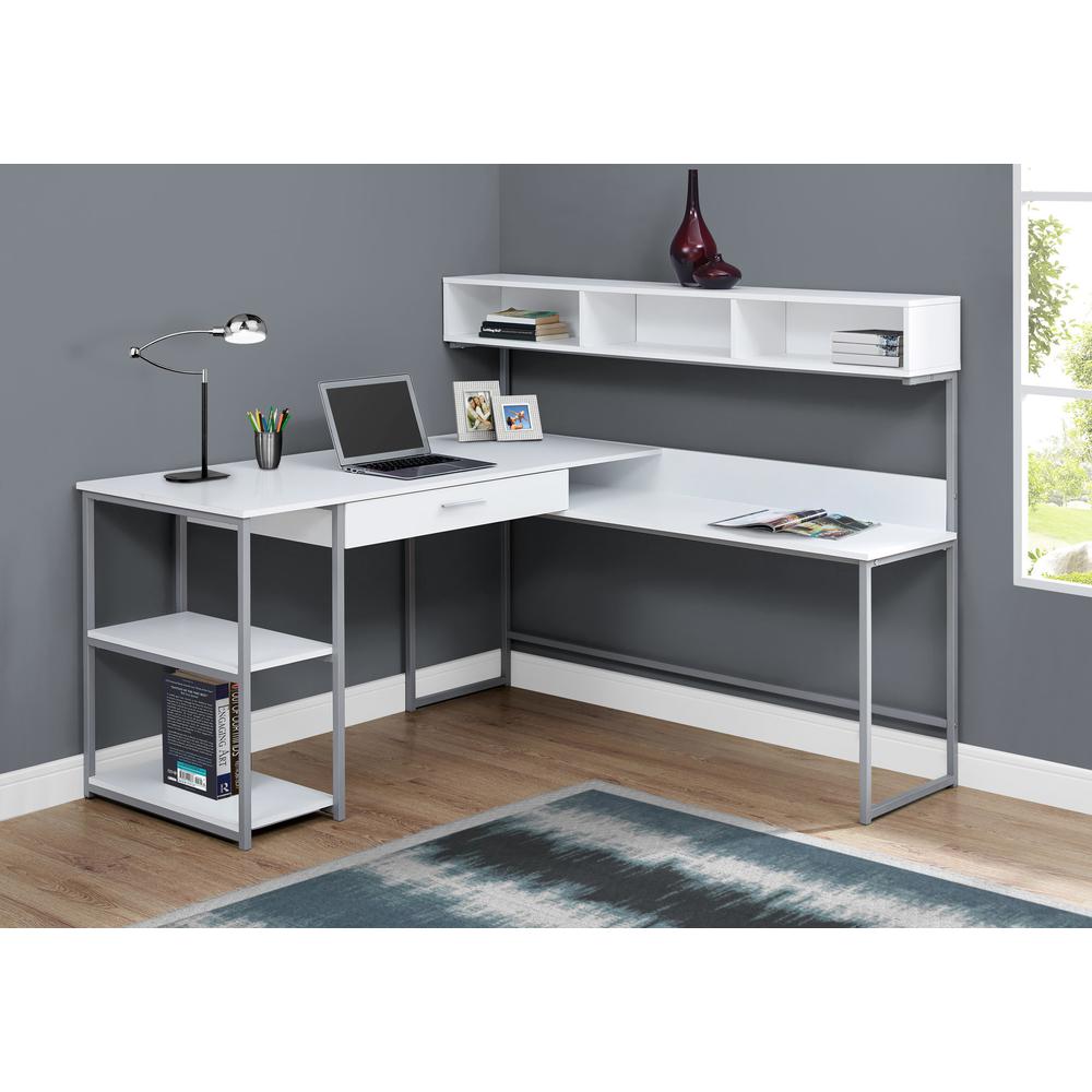 Computer Desk, Home Office, Corner, Storage Drawers, L Shape, Work, Laptop. Picture 2