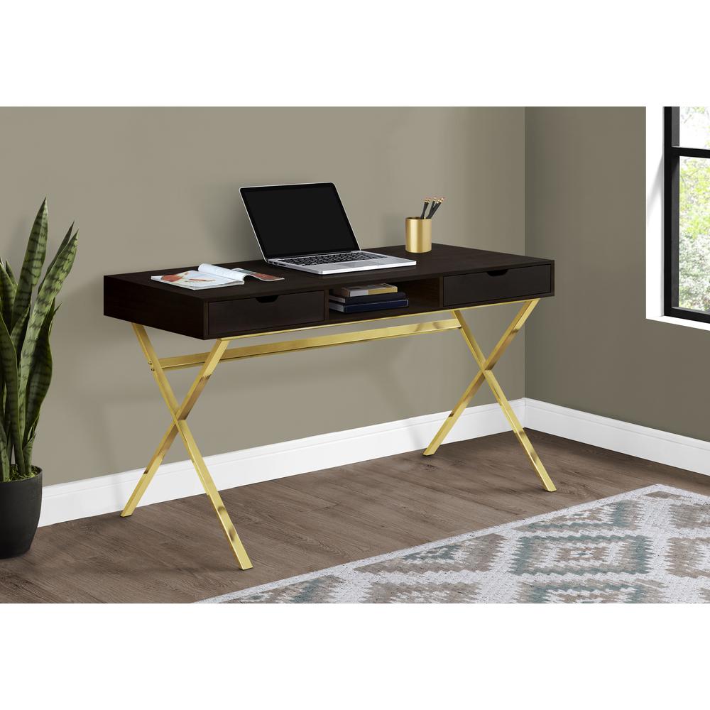 Computer Desk, Home Office, Laptop, Storage Drawers, 48L, Work. Picture 2