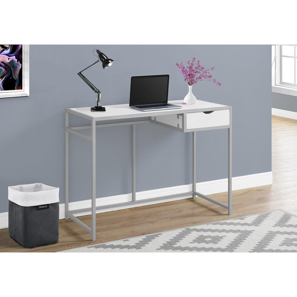 Computer Desk, Home Office, Laptop, Storage Drawer, 42L, Work. Picture 2