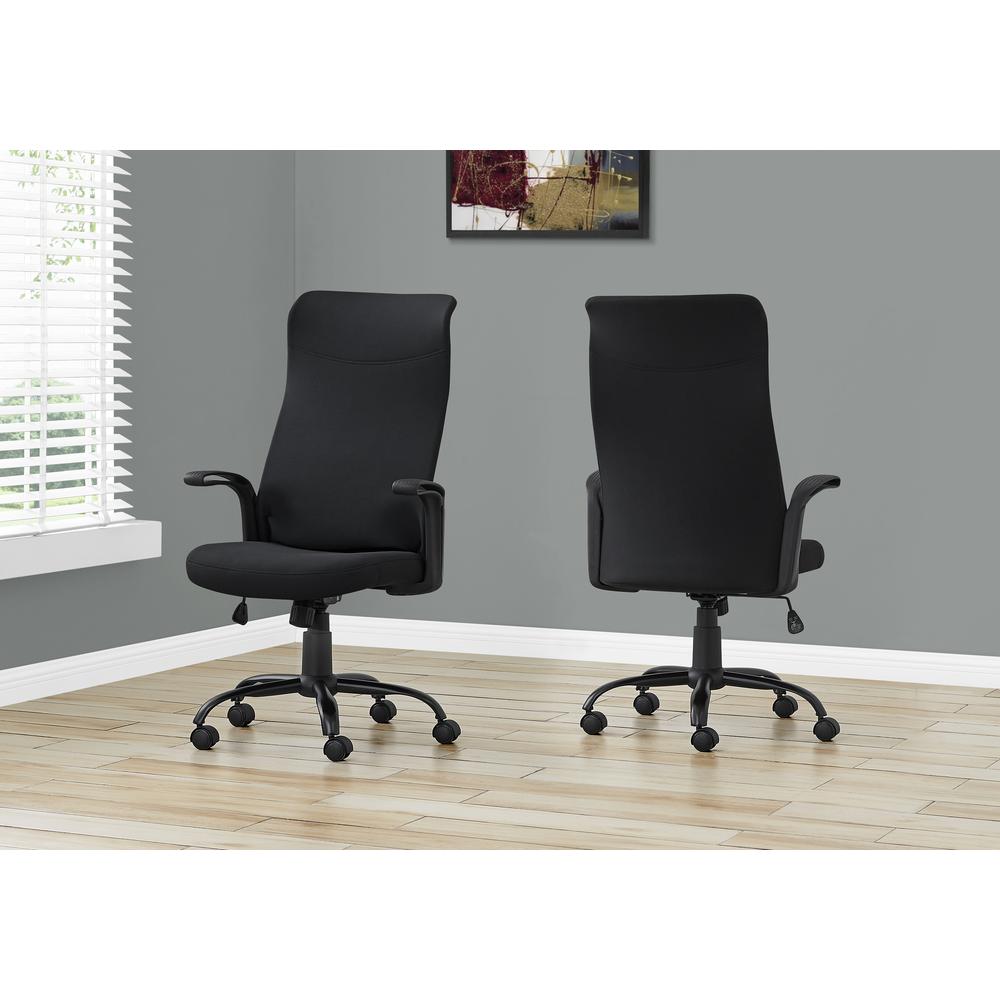 Office Chair, Adjustable Height, Swivel, Ergonomic, Armrests, Computer Desk. Picture 9