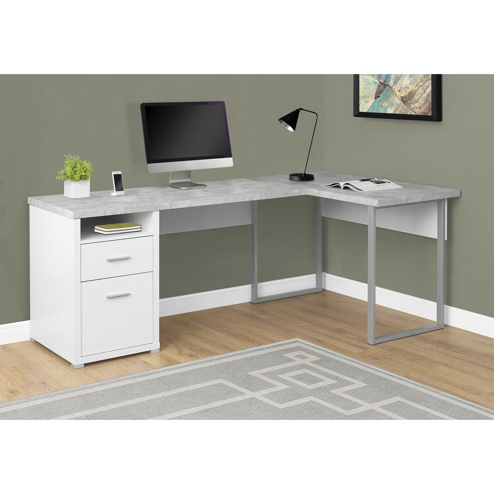 Computer Desk, Home Office, Corner, Left, Right Set-up, Storage Drawers, 80L, L. Picture 2