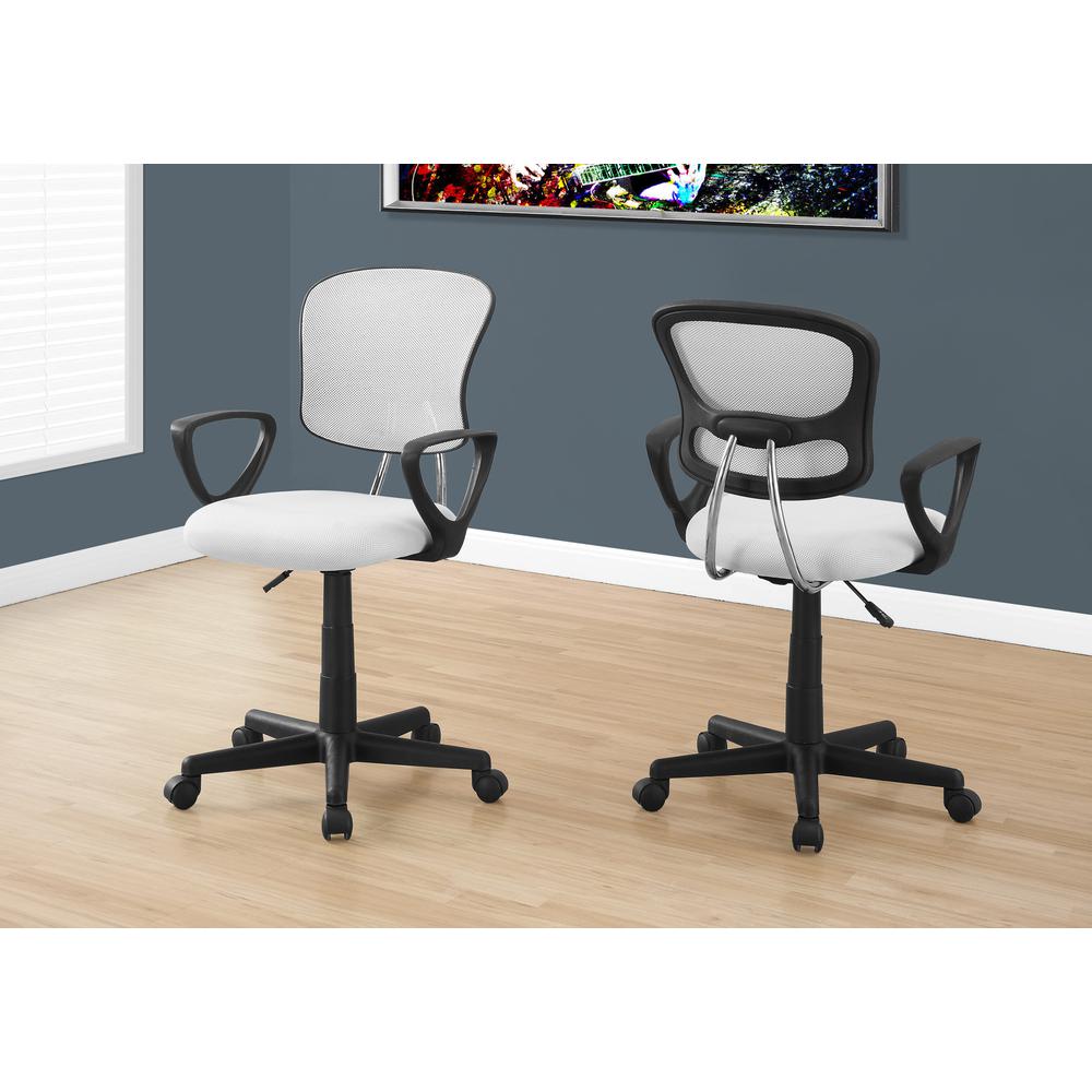 Office Chair, Adjustable Height, Swivel, Ergonomic, Armrests, Computer Desk. Picture 3
