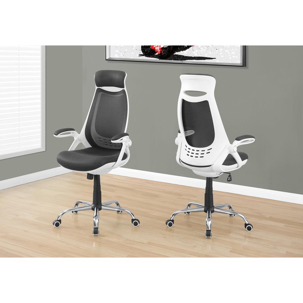 Office Chair, Adjustable Height, Swivel, Ergonomic, Armrests, Computer Desk. Picture 9
