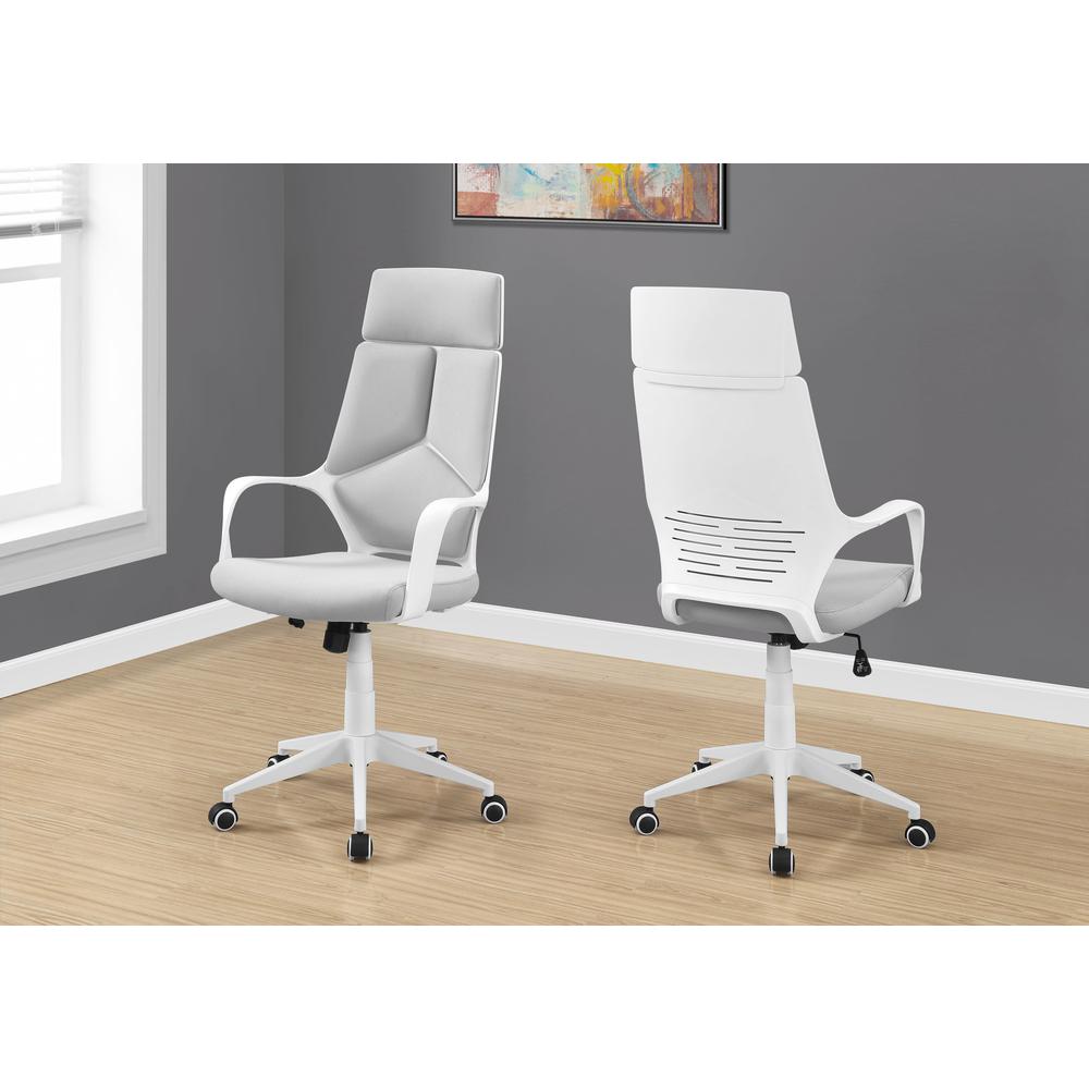 Office Chair, Adjustable Height, Swivel, Ergonomic, Armrests, Computer Desk. Picture 9