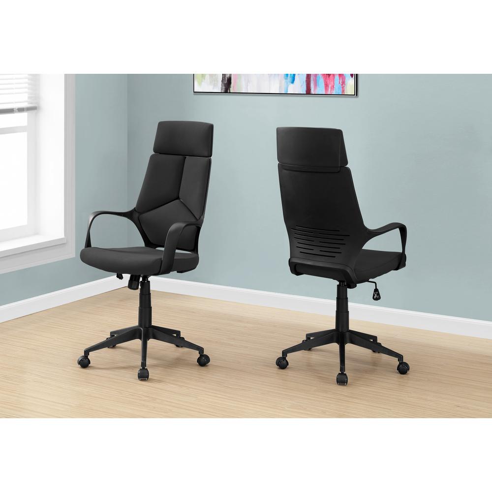 Office Chair, Adjustable Height, Swivel, Ergonomic, Armrests, Computer Desk. Picture 9