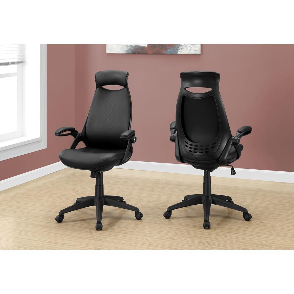 Office Chair, Adjustable Height, Swivel, Ergonomic, Armrests, Computer Desk. Picture 9