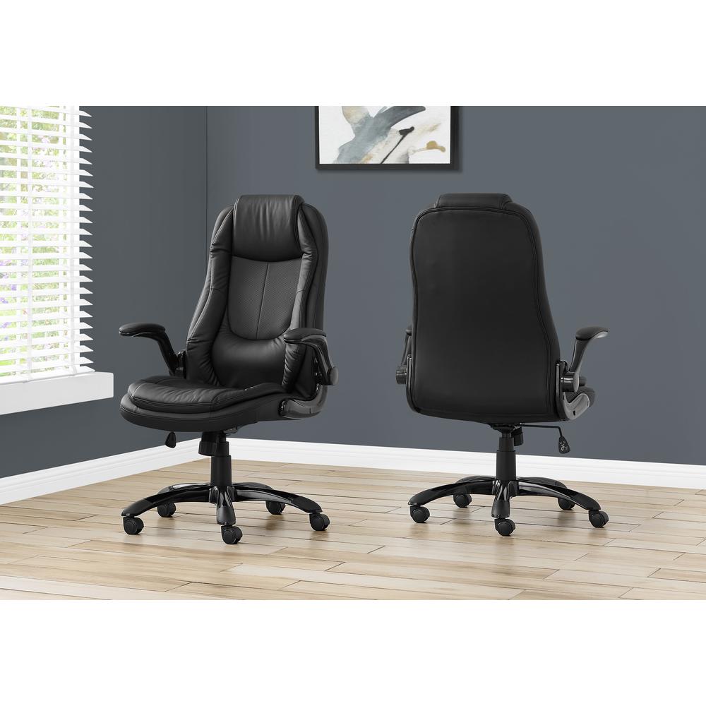 Office Chair, Adjustable Height, Swivel, Ergonomic, Armrests, Computer Desk. Picture 3