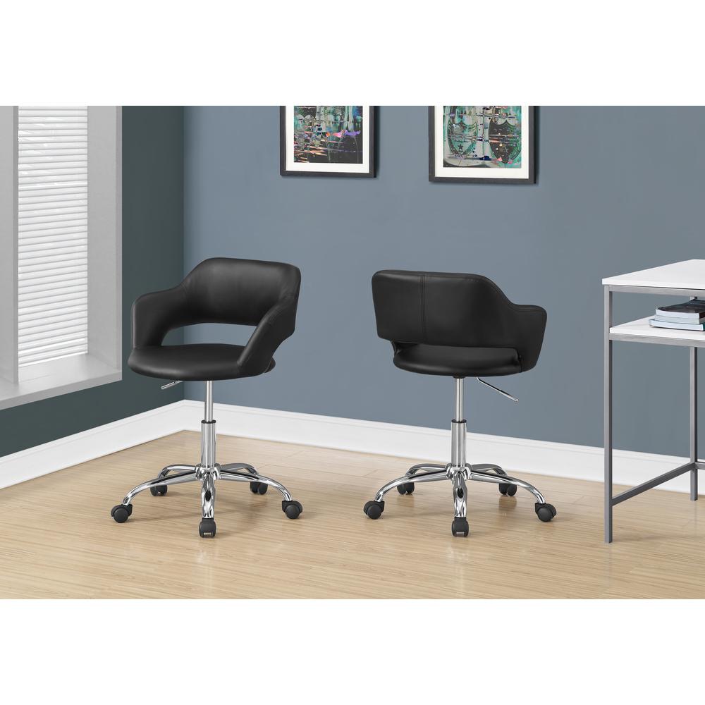 Office Chair, Adjustable Height, Swivel, Ergonomic, Armrests, Computer Desk. Picture 9