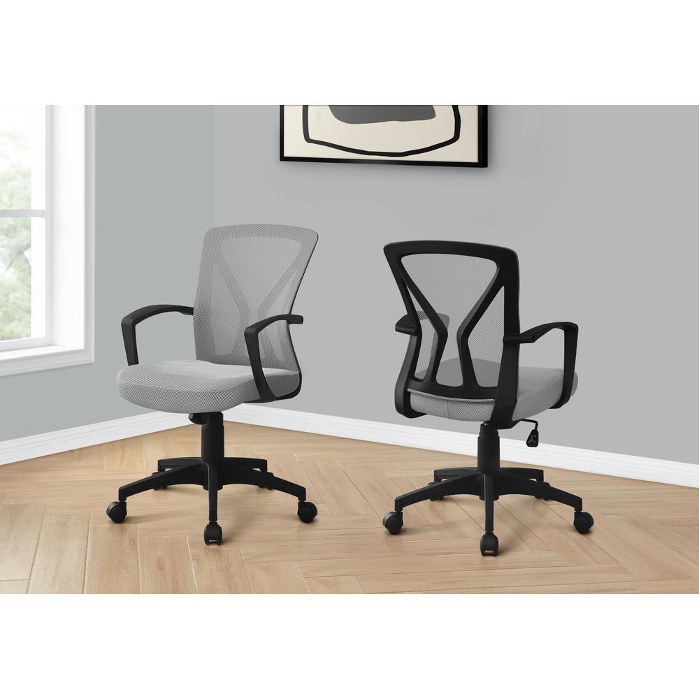 Office Chair, Adjustable Height, Swivel, Ergonomic, Armrests, Computer Desk. Picture 3