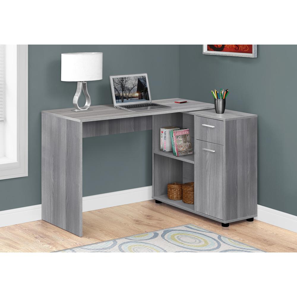Computer Desk, Home Office, Corner, Storage Drawers, 46L, L Shape, Work. Picture 2