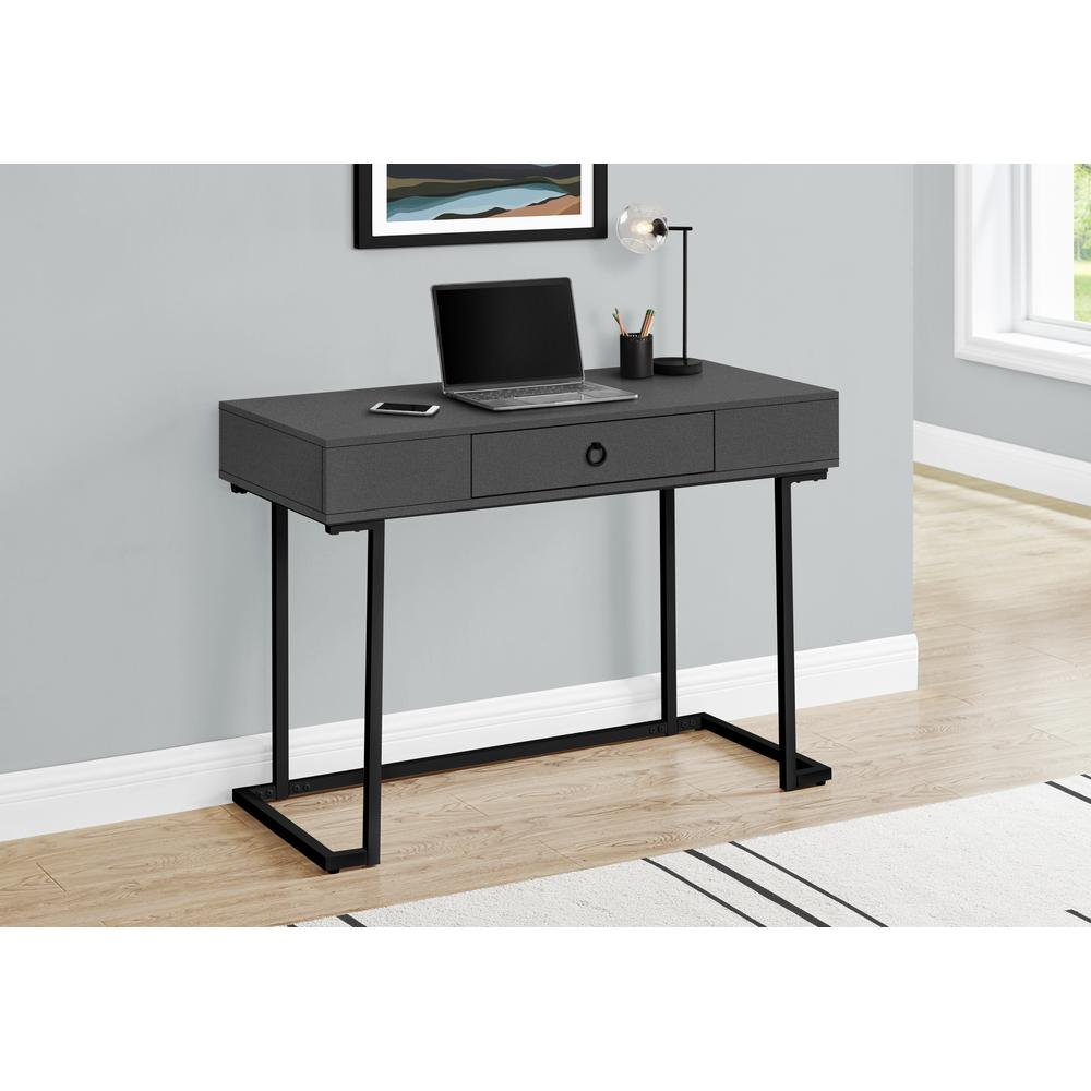 Computer Desk, Home Office, Laptop, Storage Drawers, 42L, Work, Grey Laminate. Picture 9