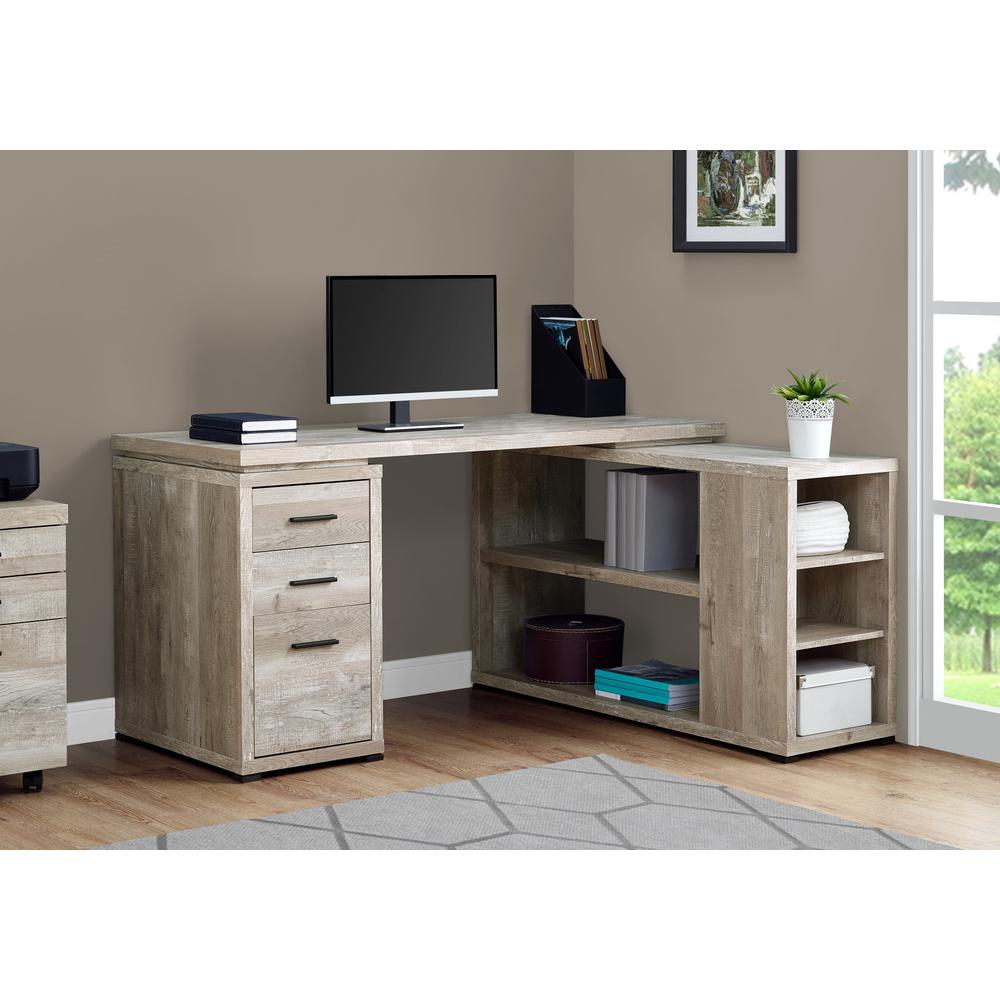 Computer Desk, Home Office, Corner, Left, Right Set-up, Storage Drawers. Picture 9