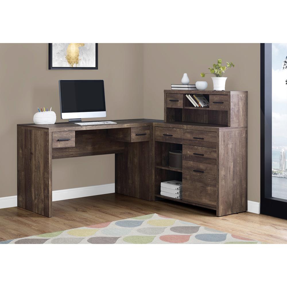 Computer Desk, Home Office, Corner, Left, Right Set-up, Storage Drawers. Picture 2