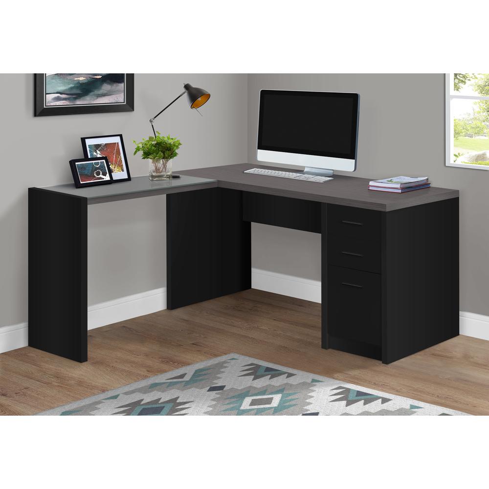 Computer Desk, Home Office, Corner, Left, Right Set-up, Storage Drawers. Picture 2