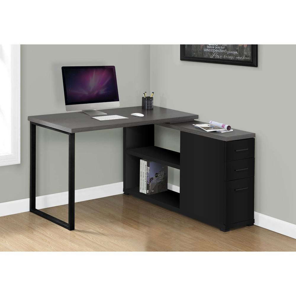 Computer Desk, Home Office, Corner, Left, Right Set-up, Storage Drawers. Picture 2