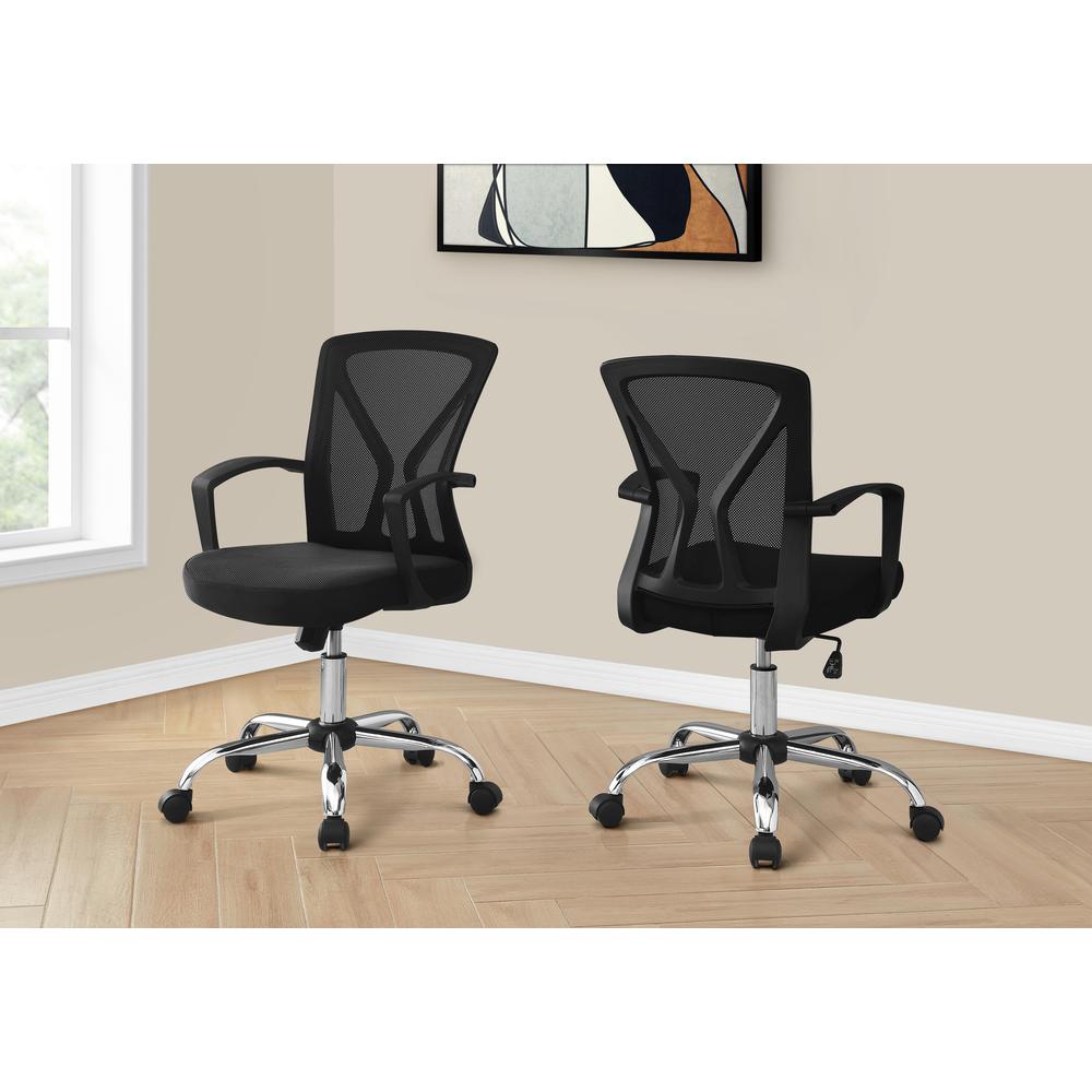 Office Chair, Adjustable Height, Swivel, Ergonomic, Armrests, Computer Desk. Picture 3