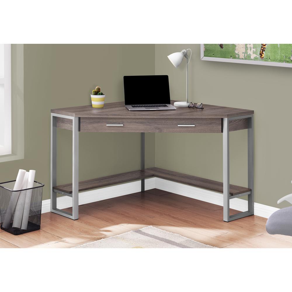 Computer Desk, Home Office, Corner, Storage Drawers, 42L, Work, Laptop. Picture 2