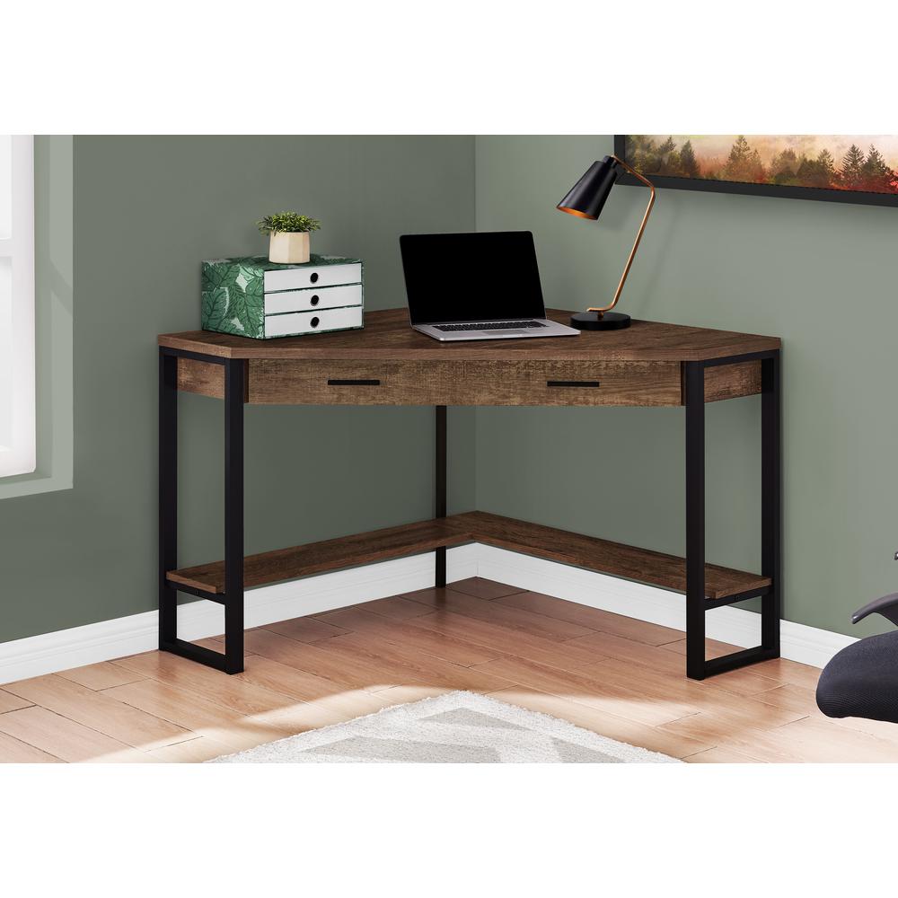 Computer Desk, Home Office, Corner, Storage Drawers, 42L, Work, Laptop. Picture 2