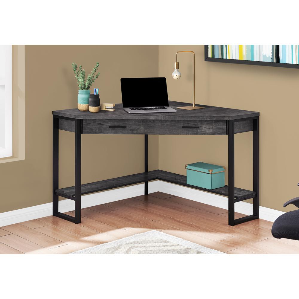 Computer Desk, Home Office, Corner, Storage Drawers, 42L, Work, Laptop. Picture 2