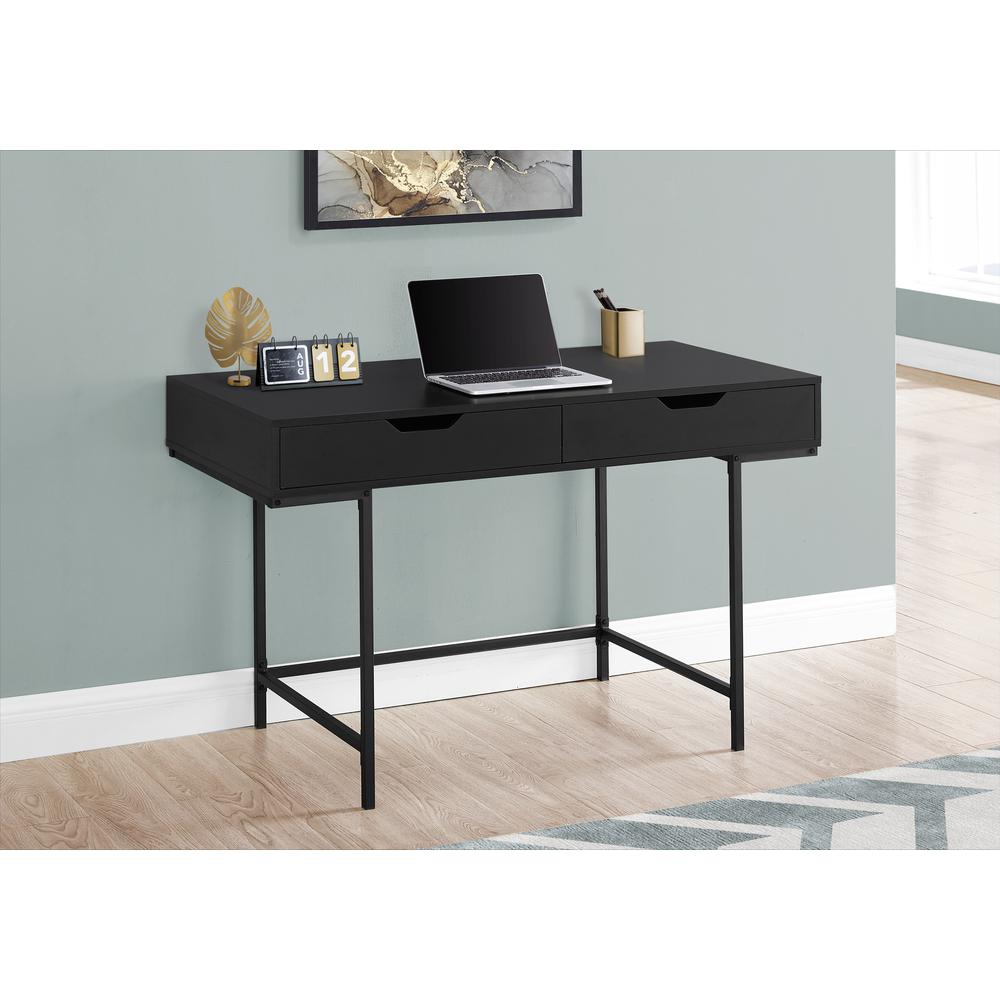 Computer Desk, Home Office, Laptop, Storage Drawers, 48L. Picture 9
