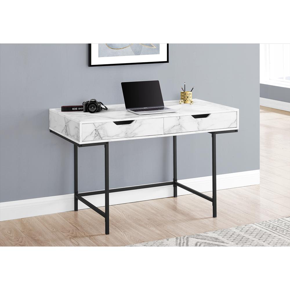Computer Desk, Home Office, Laptop, Storage Drawers, 48L. Picture 9