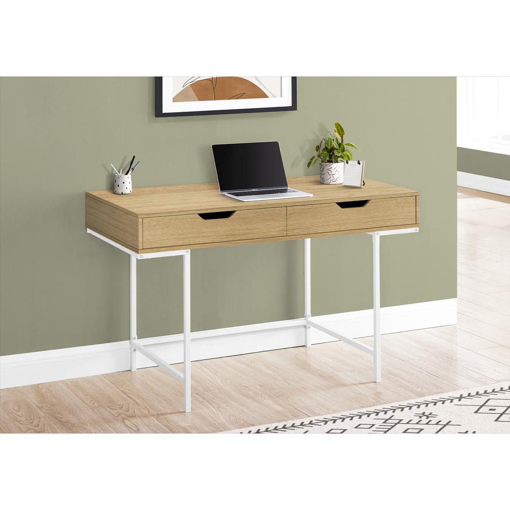 Computer Desk, Home Office, Laptop, Storage Drawers, 48L. Picture 2