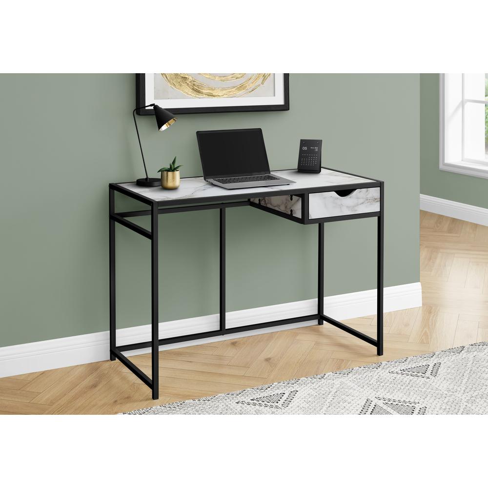 Computer Desk, Home Office, Laptop, Storage Drawer, 42L. Picture 2
