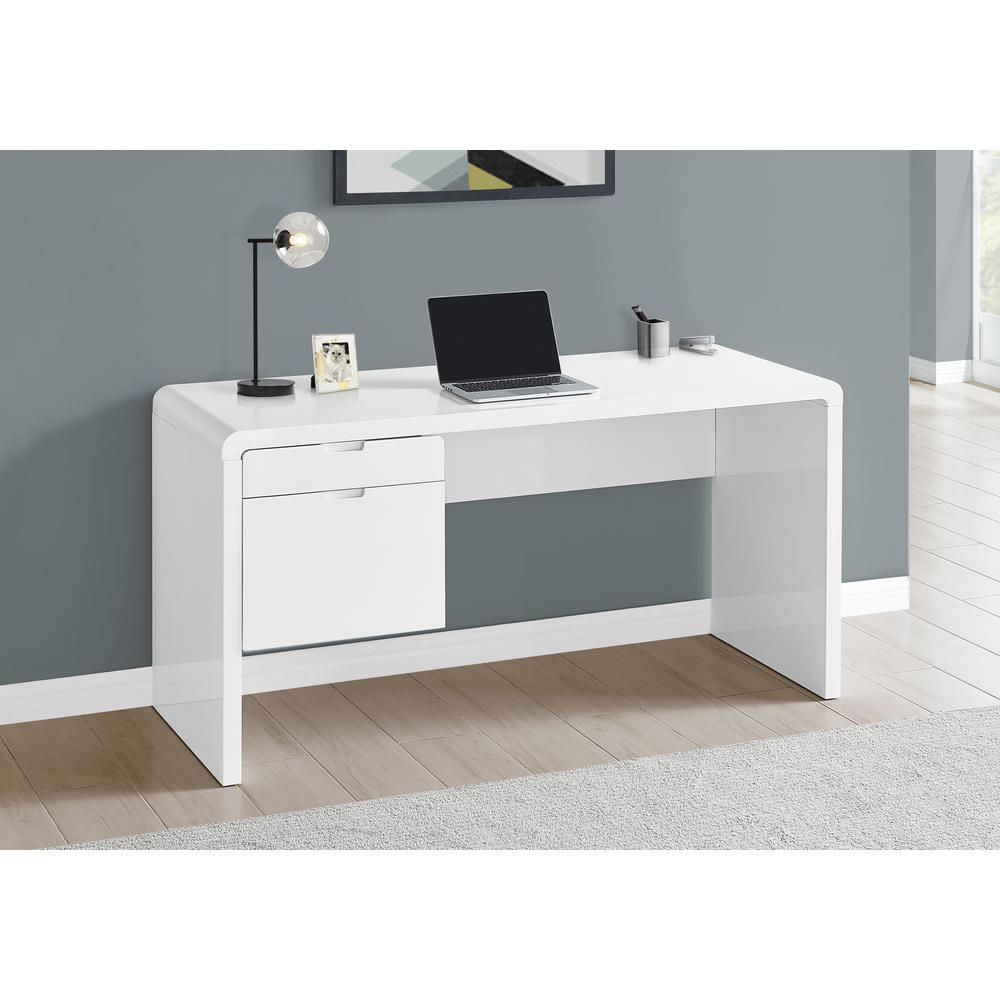 Computer Desk, Home Office, Laptop, Left, Right Set-up, Storage Drawers, 60L. Picture 9