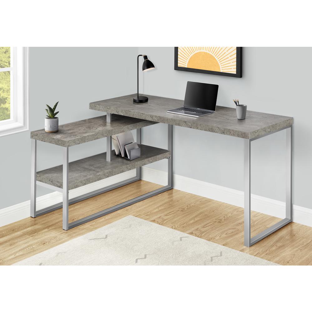 Computer Desk, Home Office, Corner, Left, Right Set-up, Storage Shelves, 60L, L. Picture 7