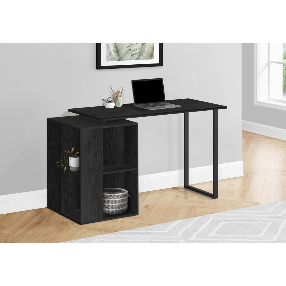 Computer Desk, Home Office, Left, Right Set-up, Storage Shelves, 55L, Work. Picture 9