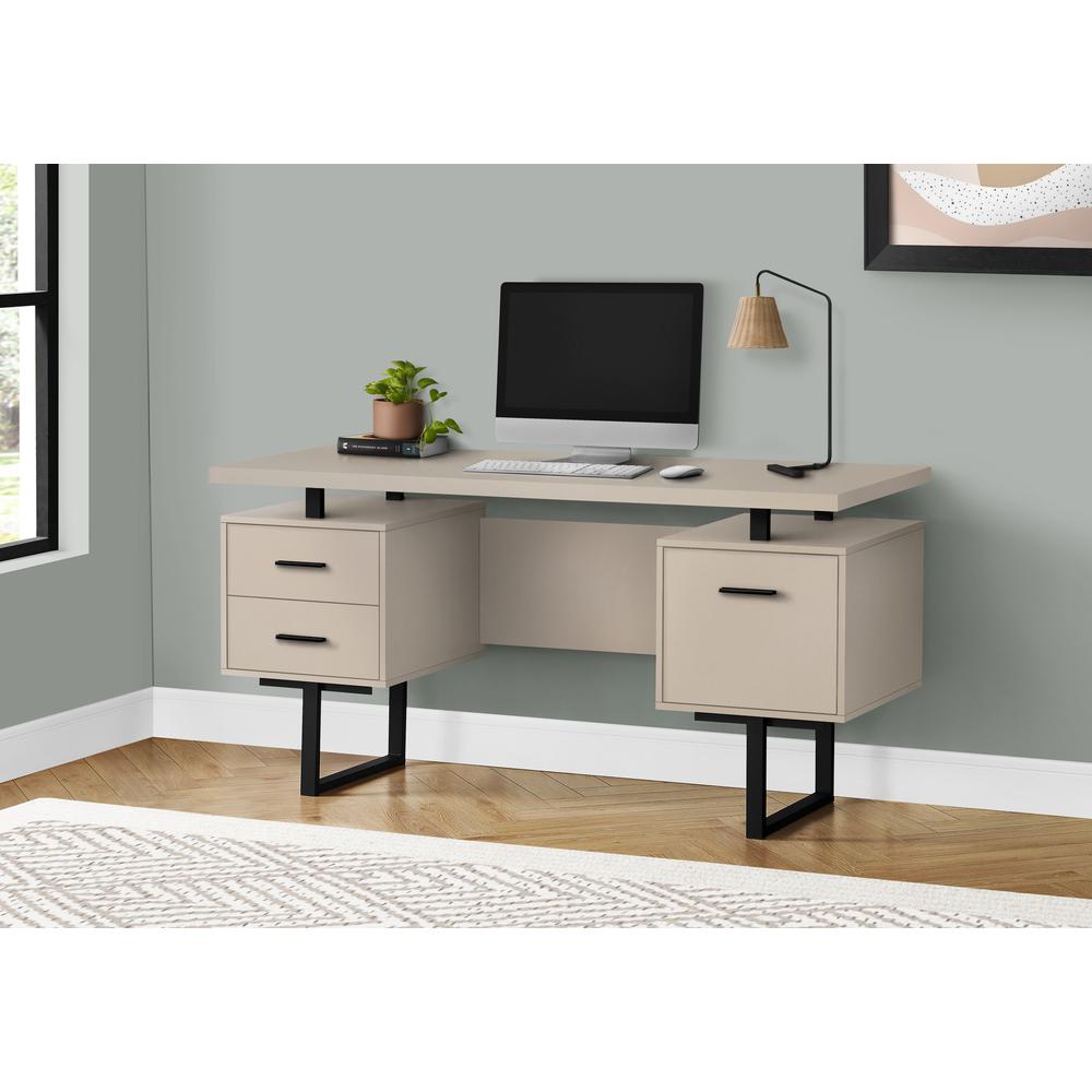 Computer Desk, Home Office, Laptop, Left, Right Set-up, Storage Drawers, 60L. Picture 2