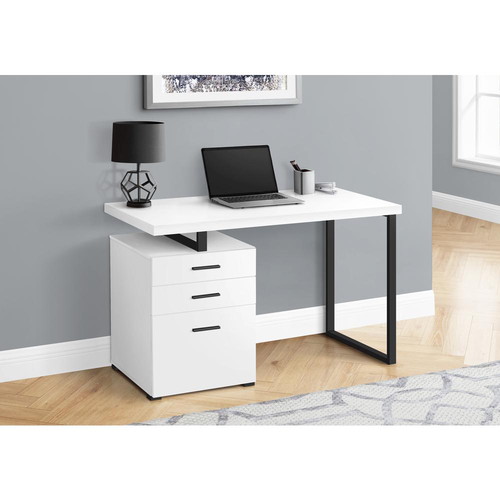 Computer Desk, Home Office, Laptop, Left, Right Set-up, Storage Drawers, 48L. Picture 10