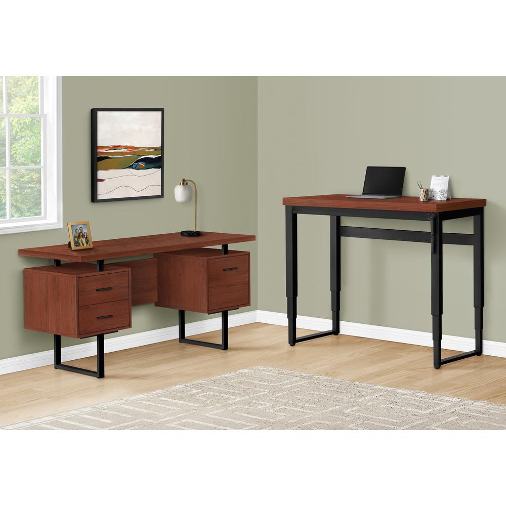 Computer Desk, Home Office, Standing, Adjustable, 48L, Work, Laptop. Picture 13