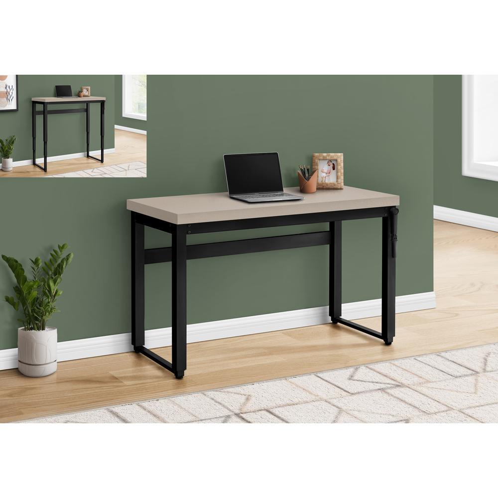 Computer Desk, Home Office, Standing, Adjustable, 48L, Work, Laptop. Picture 10