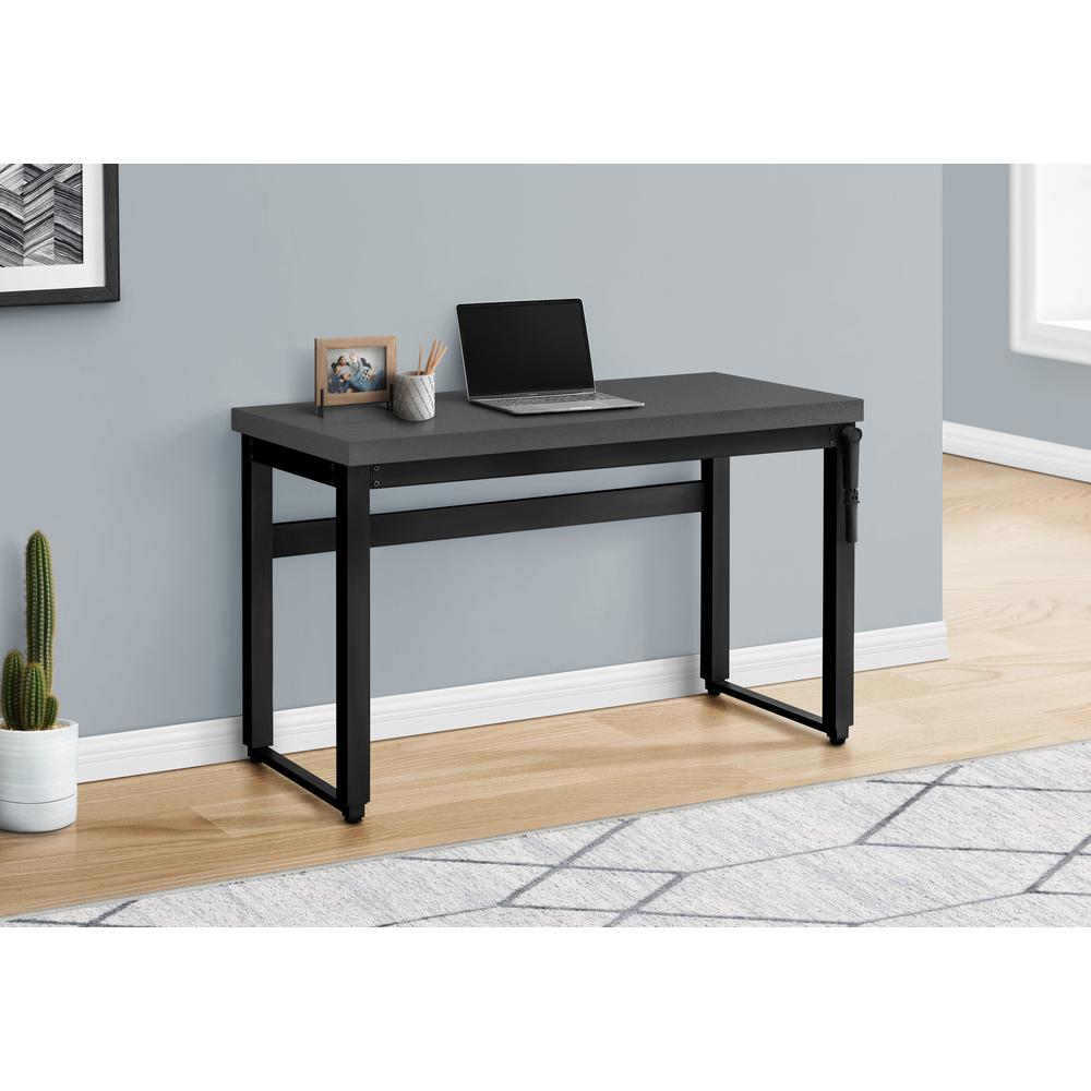 Computer Desk, Home Office, Standing, Adjustable, 48L, Work, Laptop. Picture 11