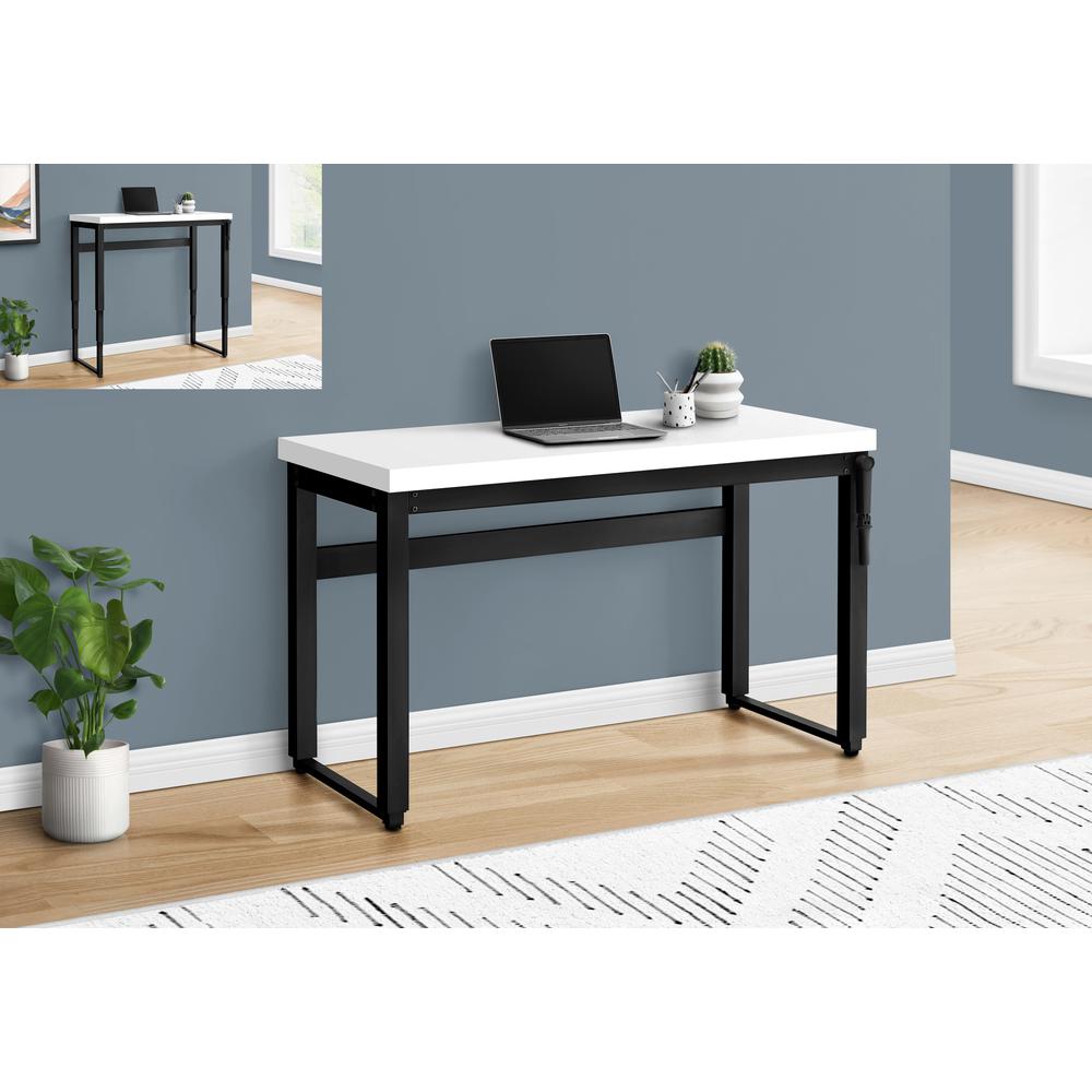 Computer Desk, Home Office, Standing, Adjustable, 48L, Work, Laptop. Picture 10