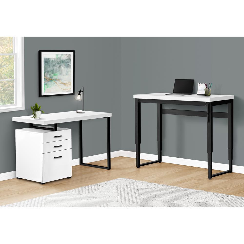 Computer Desk, Home Office, Standing, Adjustable, 48L, Work, Laptop. Picture 13